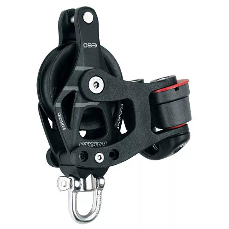 60mm Aluminum Element Block — Swivel, Becket, Cam Cleat