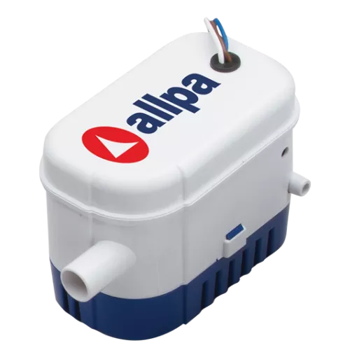 Allpa Bilge Pump With Integrated Level Switch, 32l/Min, 12v, 1.8a, Ø19mm Hose Connection