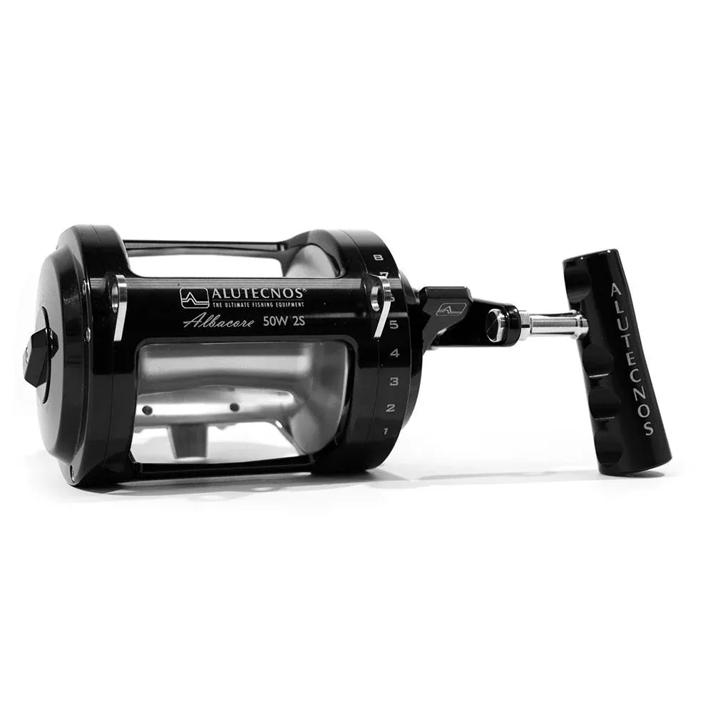 Alutecnos Albacore 50 Wide Two Speed Reel - Black/Silver