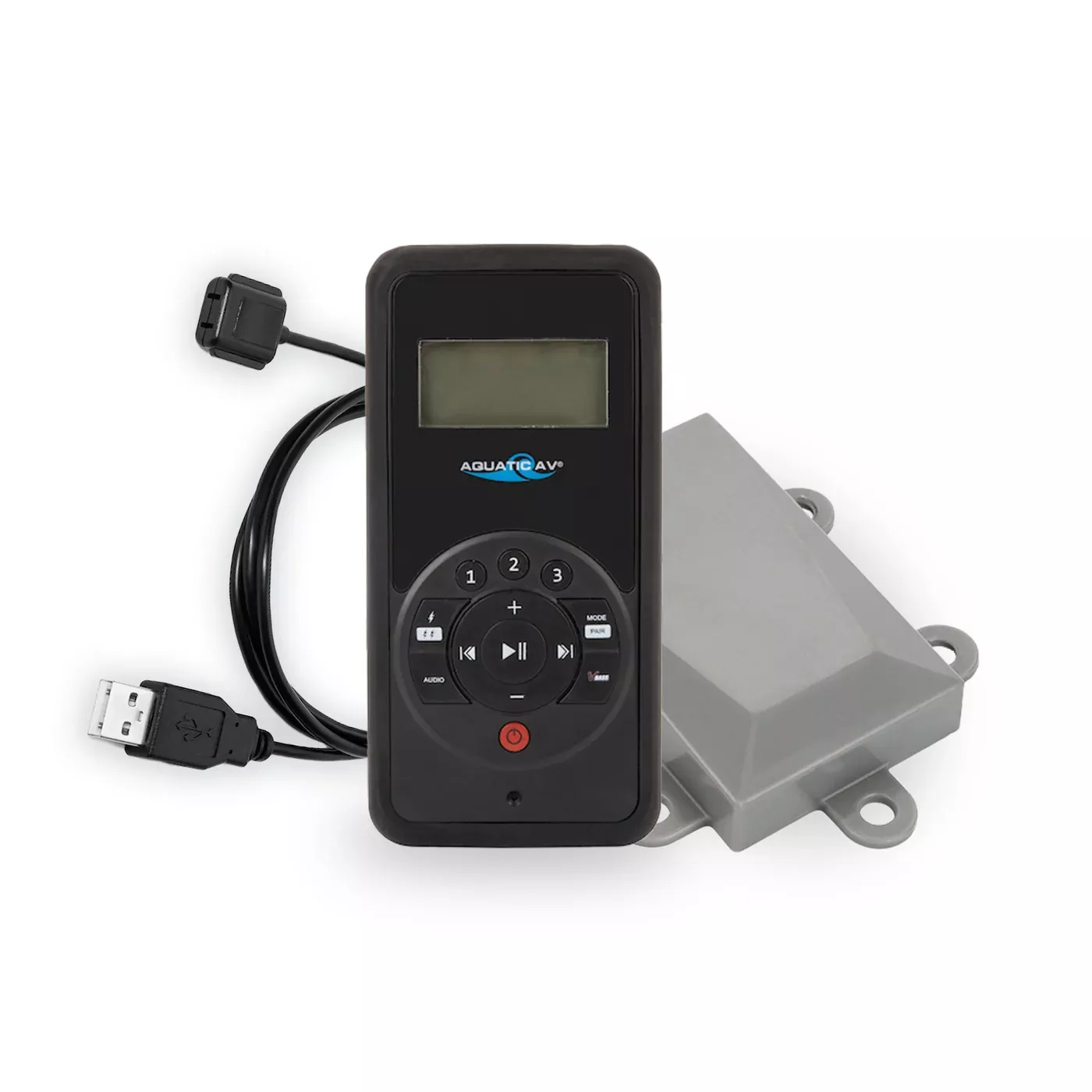 Aquatic AV RF6 Handheld IP66 Waterproof Wireless RF Remote Control Kit, Floats, with RF Receiver & Charging Cable (RF610)