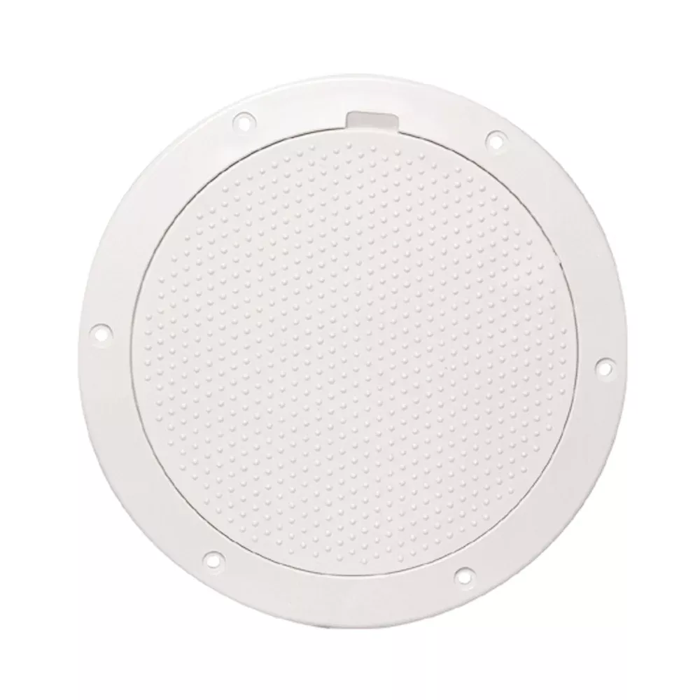 Beckson 6" Non-Skid Pry-Out Deck Plate - White