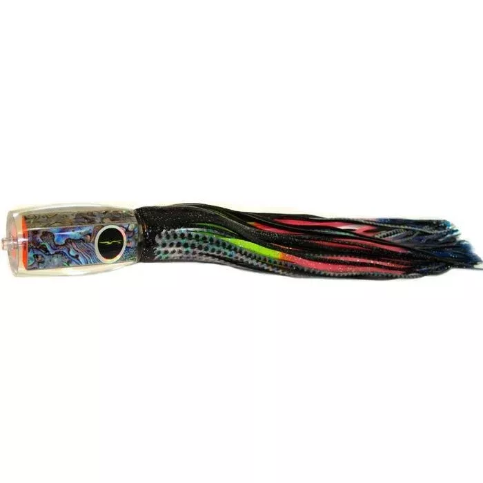 Black Bart 1656 Flat Nose Medium Heavy Tackle Lure - Black Dot/Rainbow