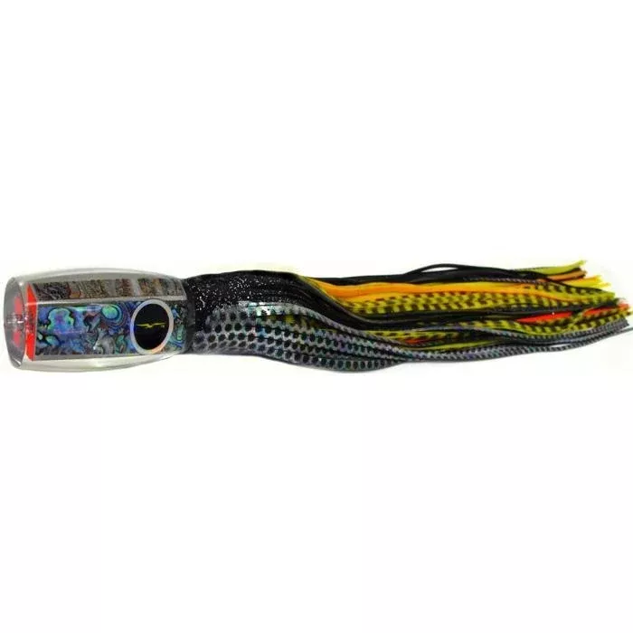 Black Bart 1656 Flat Nose Medium Heavy Tackle Lure - Black Dot/Yellow Tiger