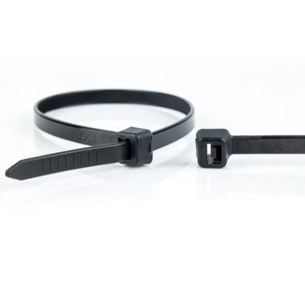 Cable Ties - Black, 360mm Length, 4.8mm Width, 100 pcs
