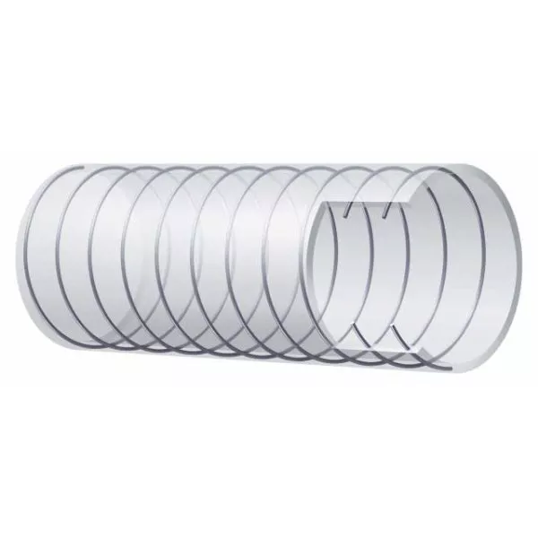 Clear Hose with Spiral, ID 32 mm, OD 39.8 mm, Length 30 m