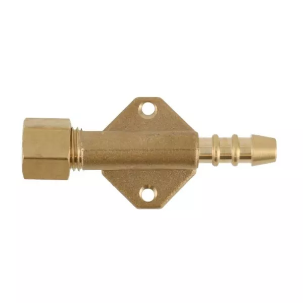 Compression Fitting 8 mm x Hose Tail on Wall Plate