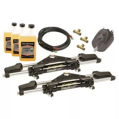 Dometic Dual Front Mount Outboard Hydraulic Steering Package