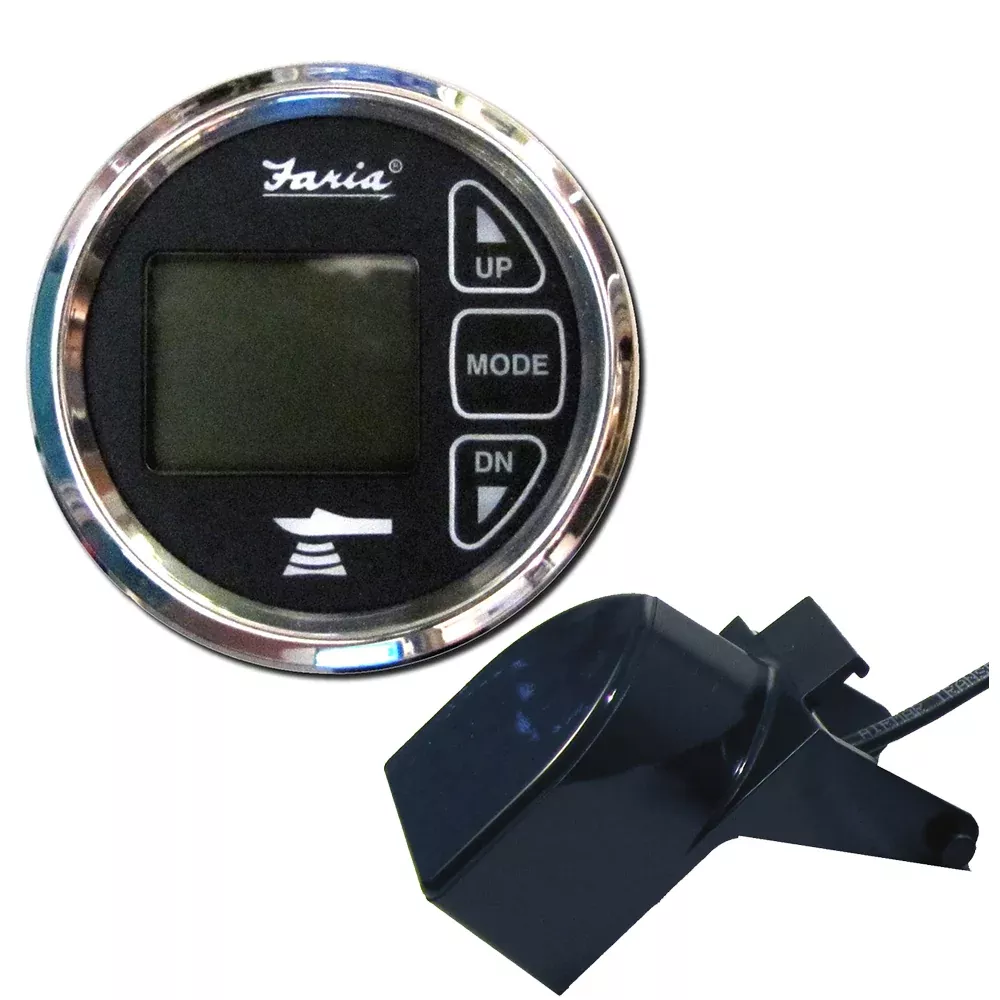 Faria Chesapeake Black 2" Dual DepthTemp Sounder w/Transom Mount Transducer