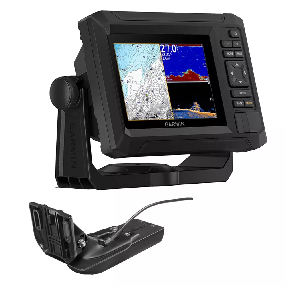 Garmin ECHOMAP UHD2 53CV Chartplotter/Fishfinder Combo with US Inland Maps & GT20-TM (010-02590-51)