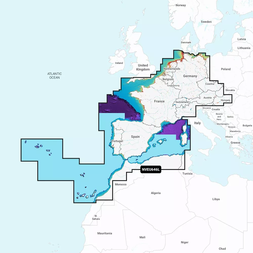 Garmin Navionics Vision+ NVEU646L Europe, CentralWest