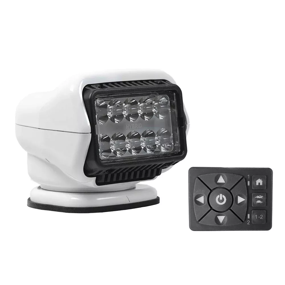 Golight Stryker ST Series LED Hybrid Light - Permanent Mount - Wired Dash Remote - 12V - White