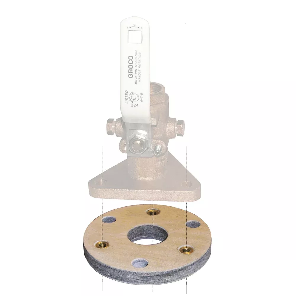 GROCO Backing Block f/3/4"1" Seacocks