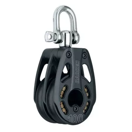 Harken 100 mm Aluminum Double Block — Swivel