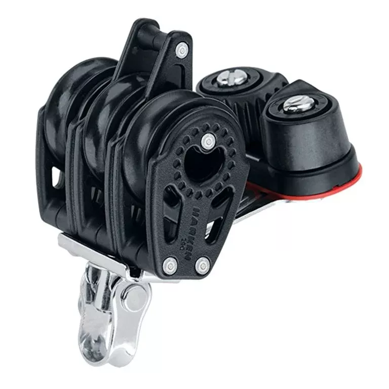 Harken 29 mm Triple Block — Becket, Cam Cleat