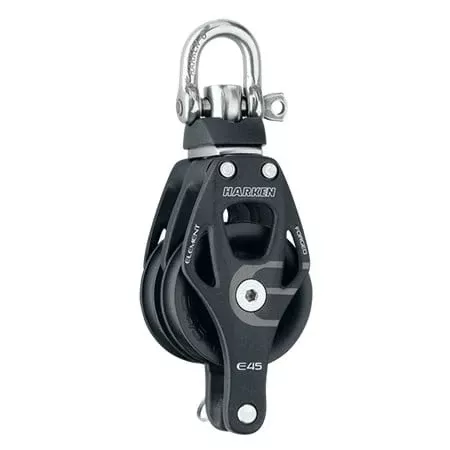 Harken 45 mm Aluminum Element Double Block — Swivel, Becket