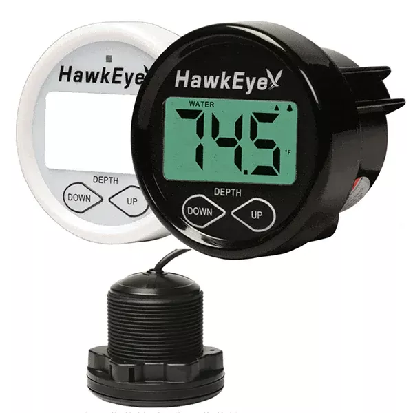 Hawkeye Depth Trax 2BX Dash Digital DepthTemp Gauge - Thru-Hull [DT2BX-TH]