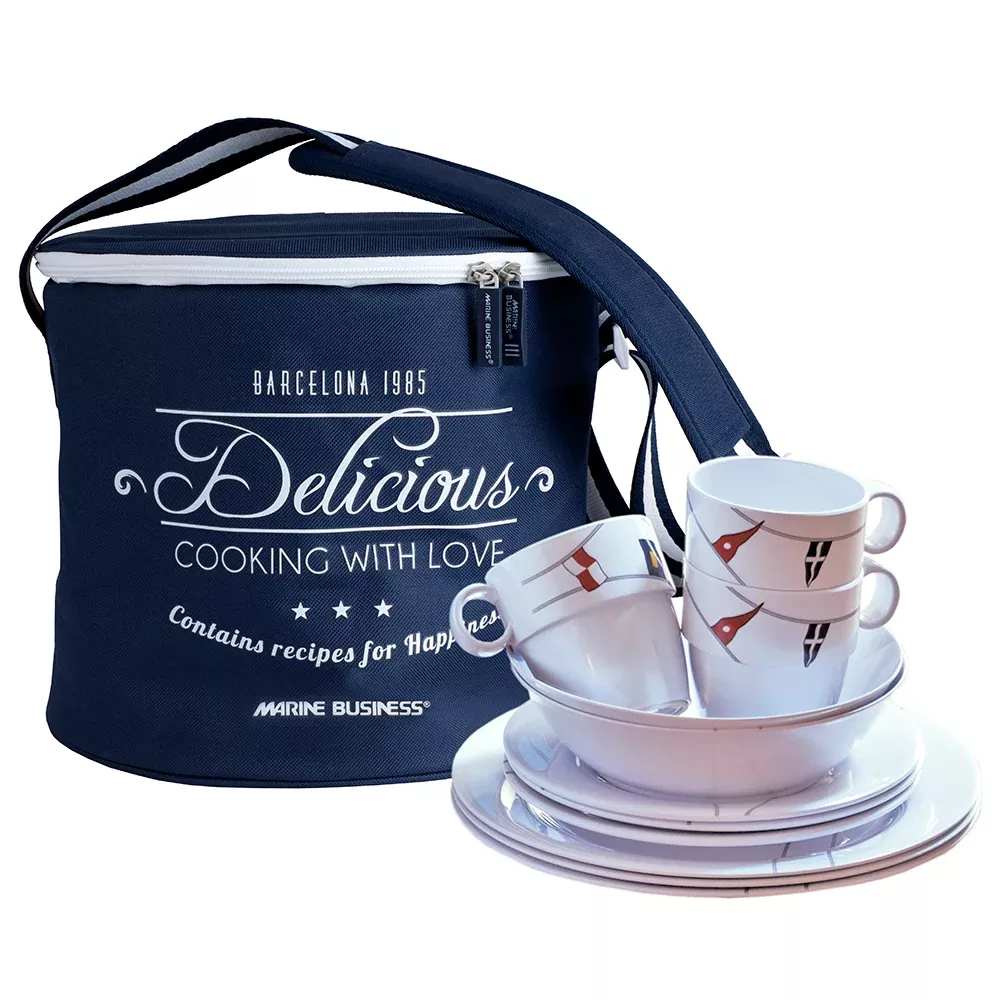 Marine Business Melamine TablewareBasket - REGATA - Set of 16 [12147]