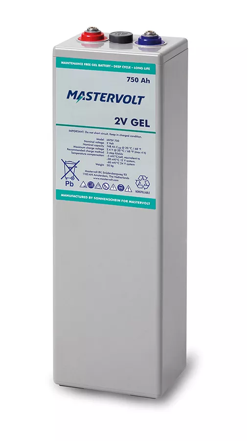 Mastervolt MVSV 2V 750Ah Gel Battery - 68000750