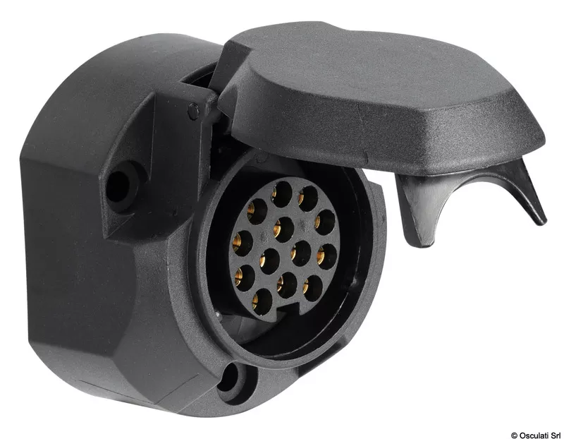 Osculati 13-Pole Trailer Socket 12 V ISO 11446 - 14.191.01