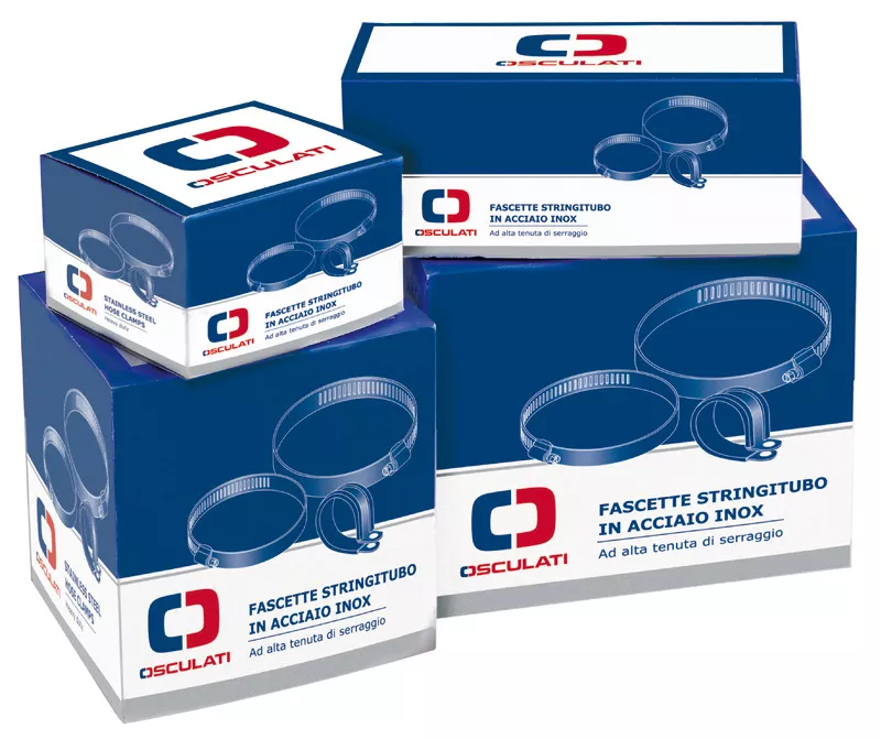 Osculati 18.023.06 - AISI 316 Stainless Steel Hose Clamp 25-40 mm – 9 mm Band, DIN 3017
