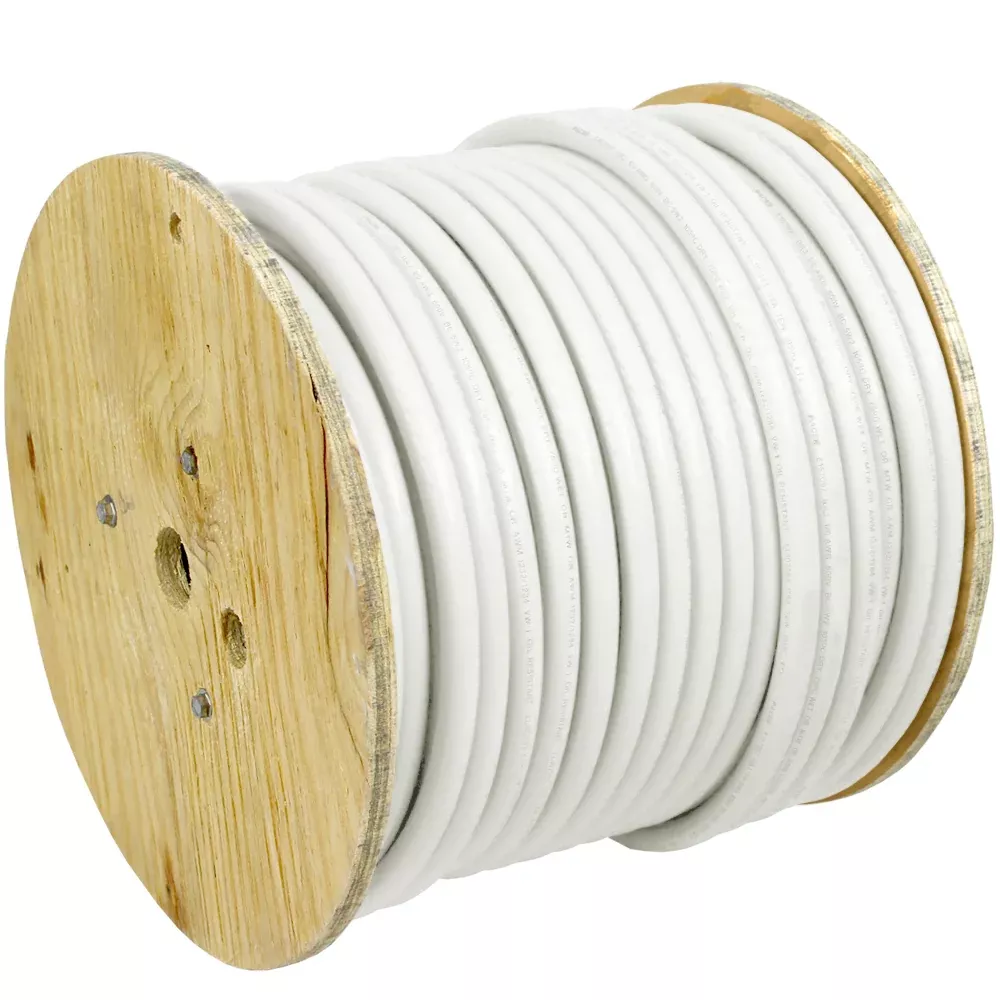 Pacer White 4 AWG Battery Cable - 250
