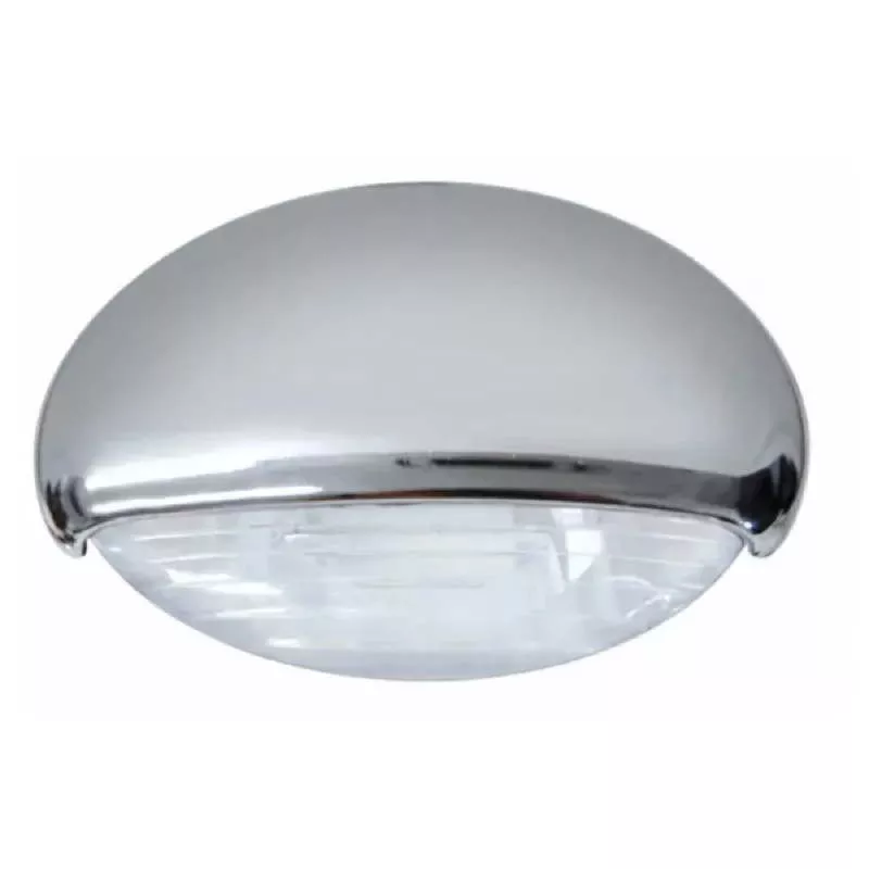 Quick Eyelid Chrome LED Blue IP65 46mm 10-30V Courtesy Light