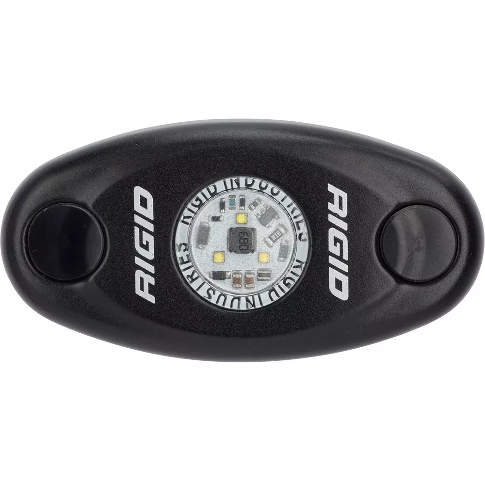 RIGID Industries A-Series Black Low Power LED Light – Single – Amber [