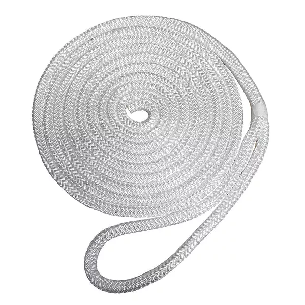 Robline Premium Nylon Double Braid Dock Line - 1/2" x 15 - White [7181930]