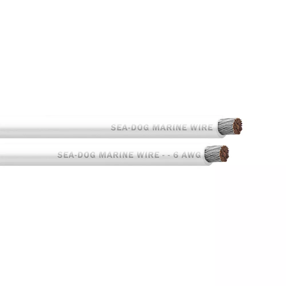 Sea-Dog 6 AWG White Battery Cable - 500'
