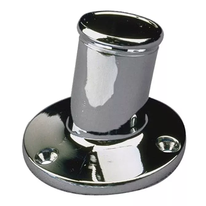 Sea-Dog Line Flagpole Socket 10 Degree Chrome 1"
