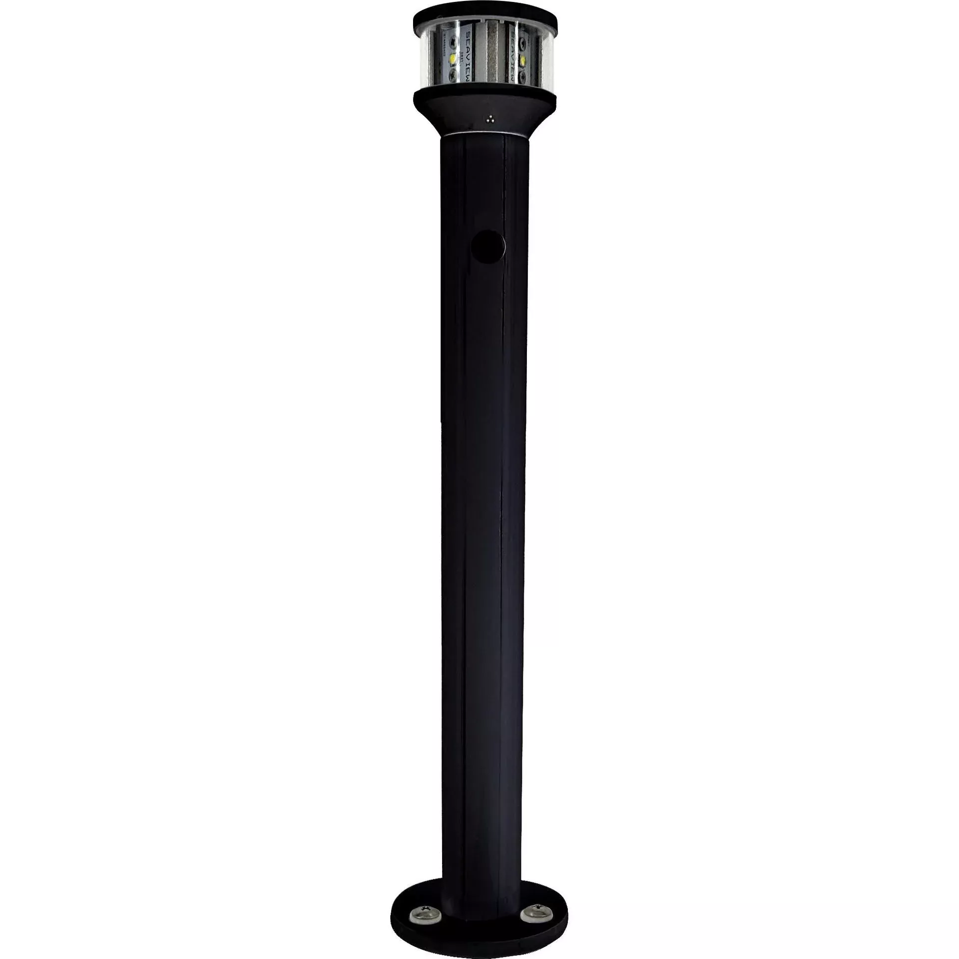 Seaview 12in Black Light Post With LTBLED12 Nav Light (SVLTP12LEDBLK)
