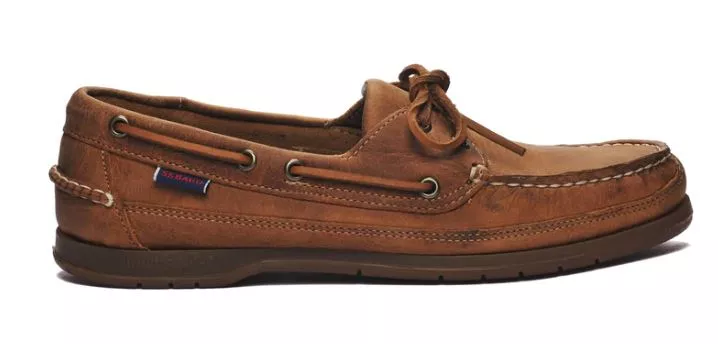 Sebago Men's Schooner In Tan Crazy Horse Leather Medium
