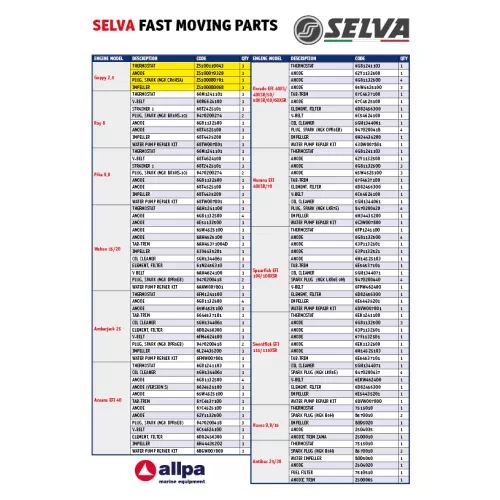 Selva Moving Parts 58.ZS100080701 - Spark Plug