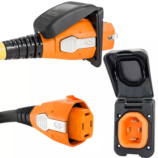 SmartPlug 50 Amp Non Metallic Black InletPlug Combo - BoatRV [B50ASSYPB]