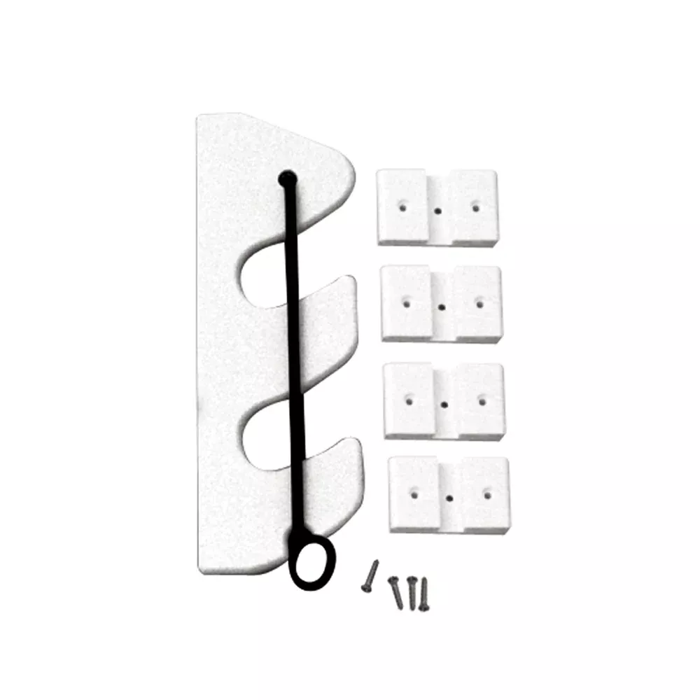 TACO 2-Rod Poly Bungee Rod Holder Rack - White