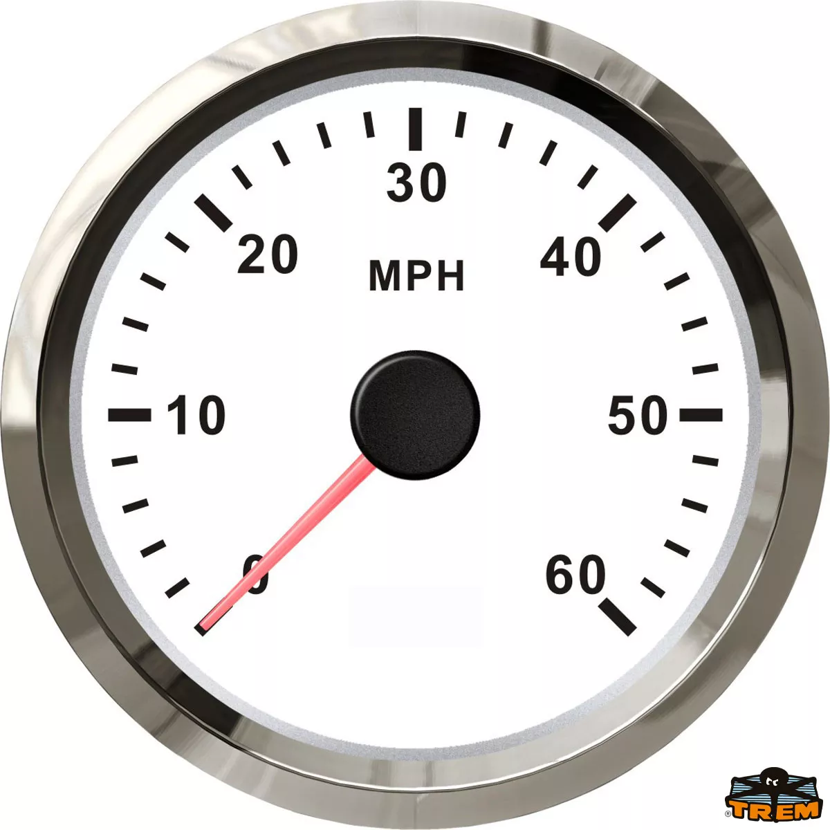 Trem L3274156 - Speedometer 0-60 MPH White Cut-Out Diameter 85 mm