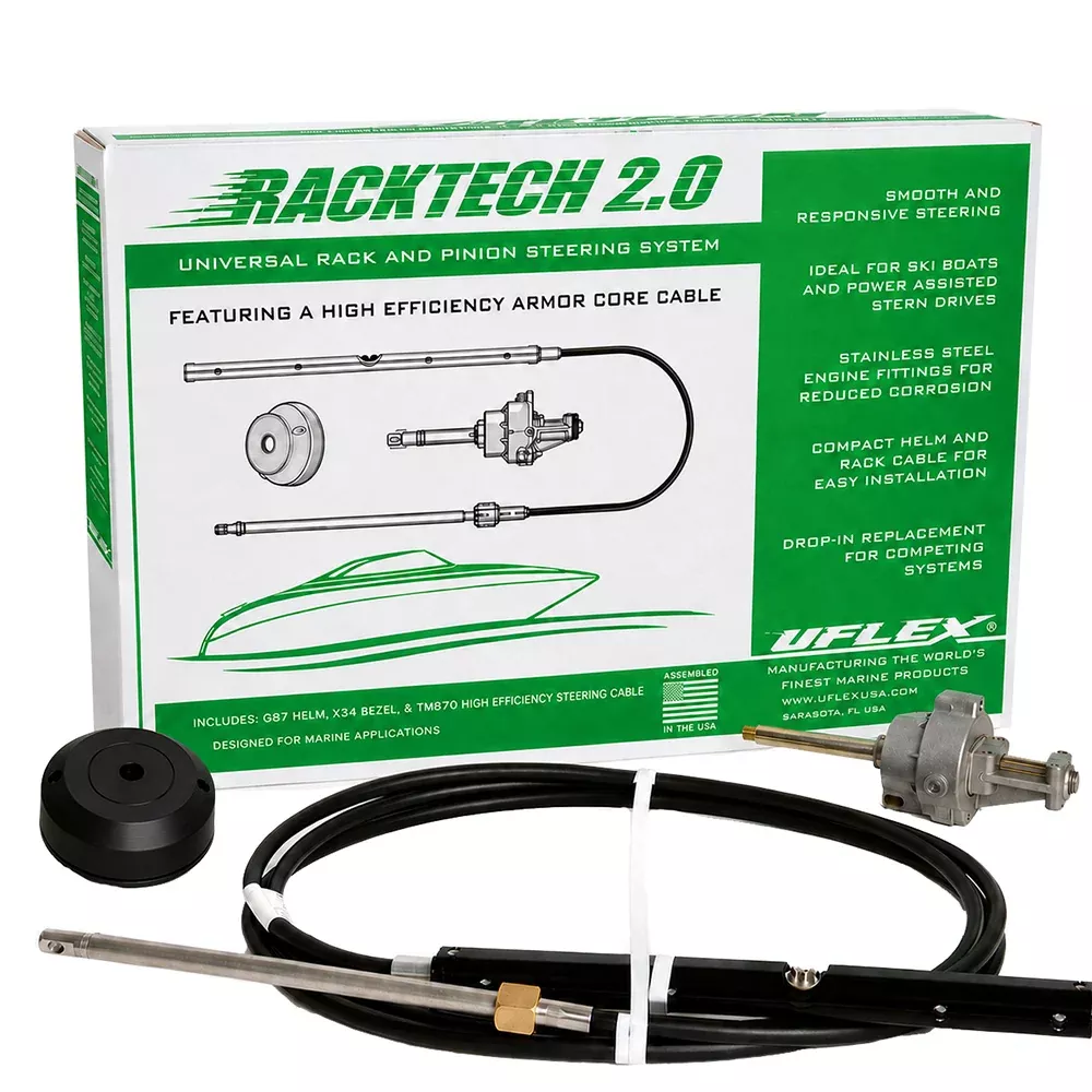 Uflex Racktech - 2.0 High Efficiency RackPinion System Kit - 19' Cable