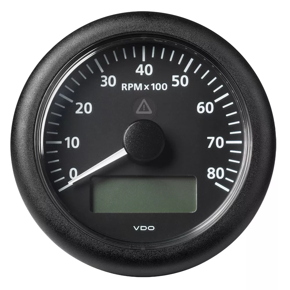 Veratron 3-3/8" (85MM) ViewLine Tachometer with Multi-Function Display - 0 to 8000 RPM - Black DialBezel [A2C59512395]
