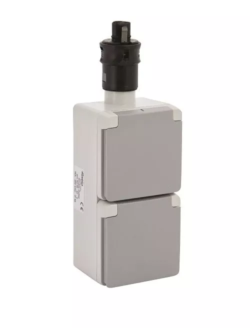 Vetus EOQW2NSG - Quick Connect - Schuko Wall Socket 16 A, Grey, IP55, Wall Mounted