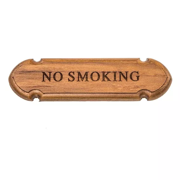 Whitecap Teak "No Smoking" Name Plate [62672]